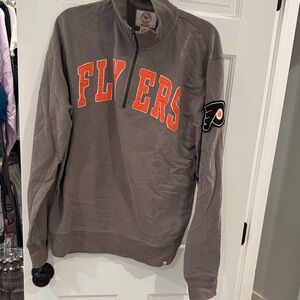 Flyers Gray and Orange XL quarter zip 47 sweatshirt